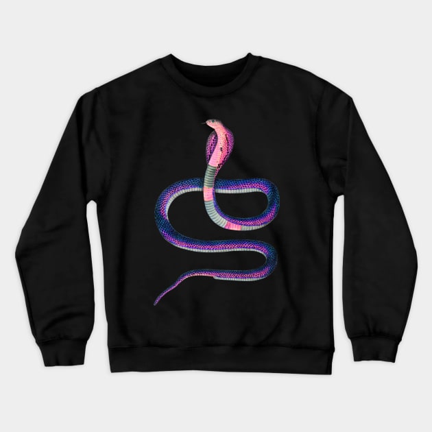 serpent,cobra,reptile,viper,venom,lizard,rattlesnake,king cobra,dragon,hydra,poison,venomous,plumber's snake,pythonidae,pythons,auger,python,squamata,serpentine,worm,big,ophidian,rattlesnakes,medusa,snakebite Crewneck Sweatshirt by vabontchi